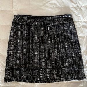Black tweed mini skirt - size 14